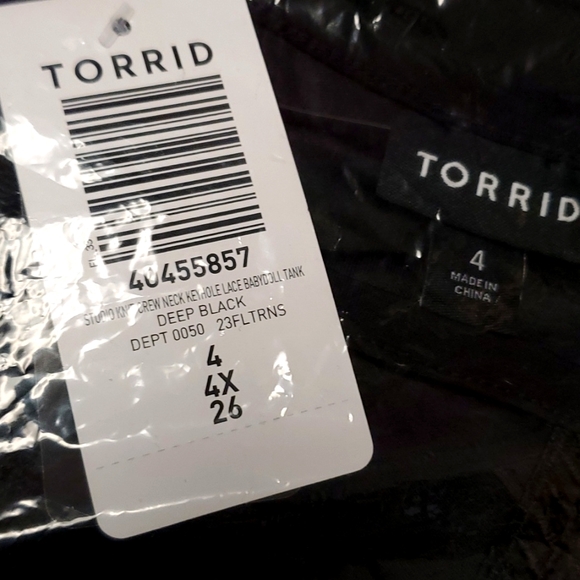 ❤️NWT VINTAGE TORRID TANK - LACE BABYDOLL KEYHOLE CAMI - FLOWY - PLUS SIZE - Picture 4 of 16